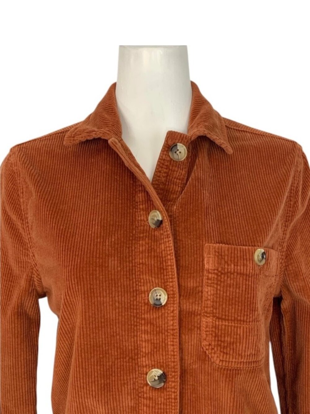 Faherty Studio Corduroy Chore Jacket XS Gingerbread - Picture 11 of 16